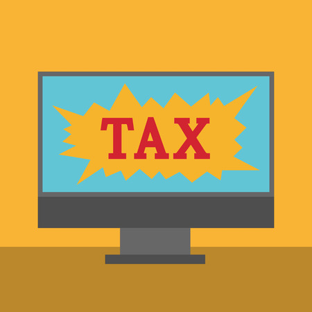 44819283 - digital online tax payment policy office concept
