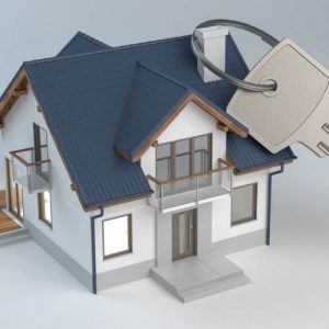 Accountants for landlords - 3D illustration of house with key